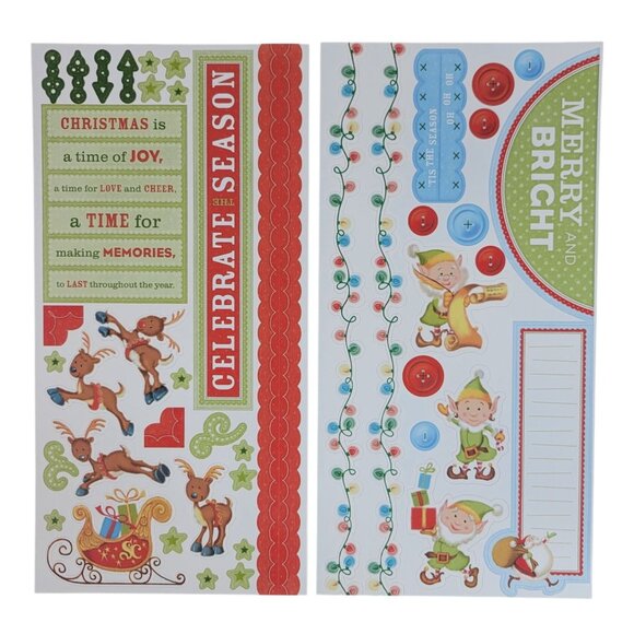 Close to My Heart Reflections Stickease X7145C Believe Christmas Santa Elves NEW - Picture 4 of 5